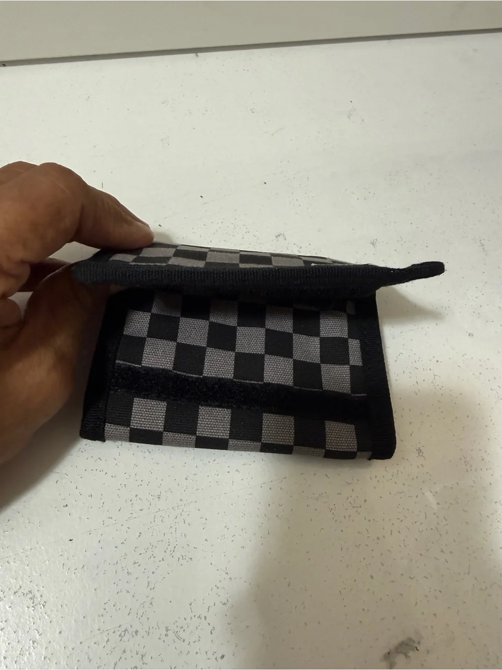 Vans Checkerboard Tri-Fold Wallet - Black & Gray